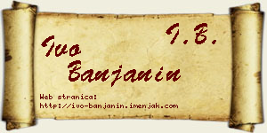 Ivo Banjanin vizit kartica